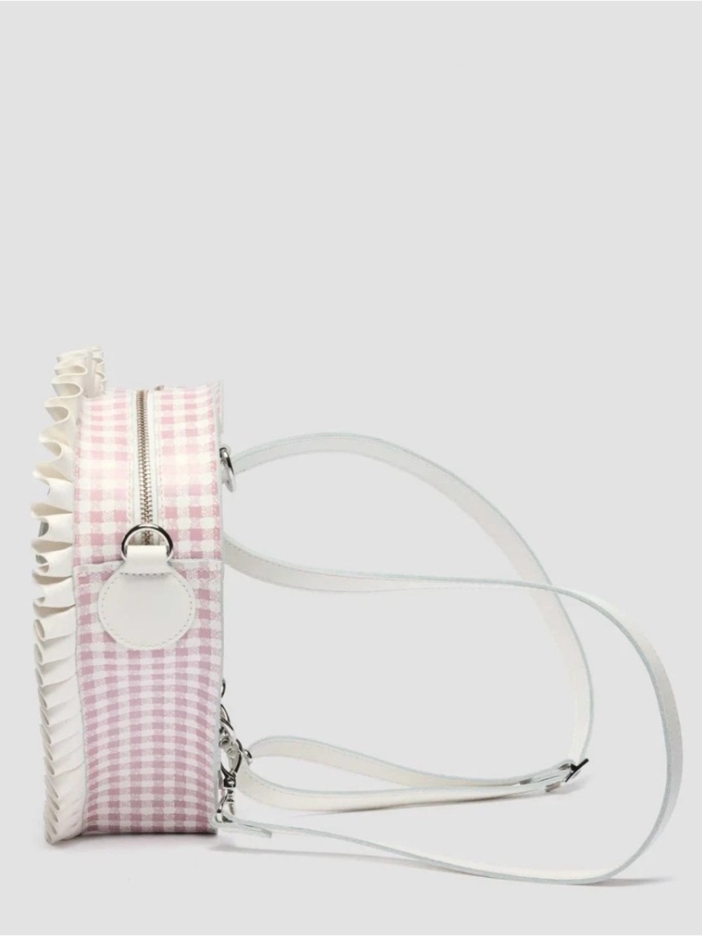 Dr. Martens **RARE** Frill heart backpack/crossbody with Dusty Pink Gingham - Picture 6 of 9